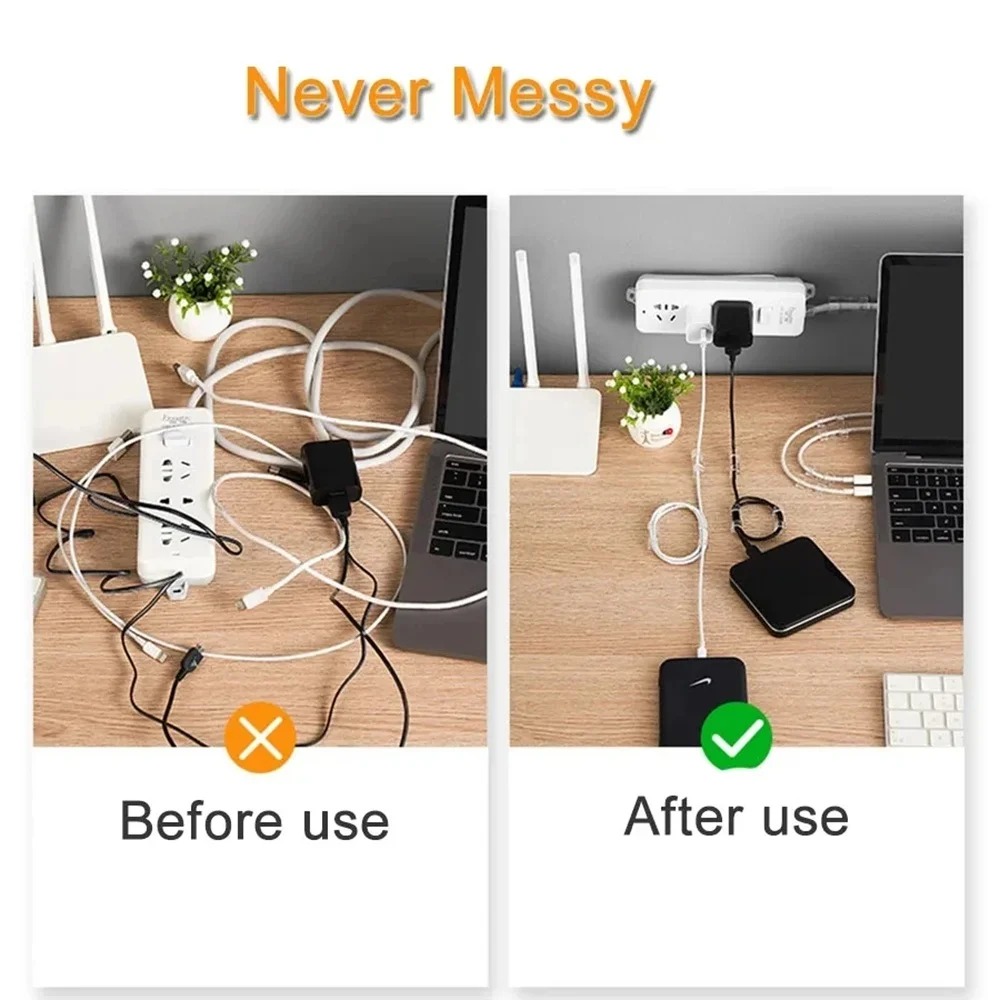 20/40PCS Cable Organizer Clips - Tippet Line ulasan dan harga