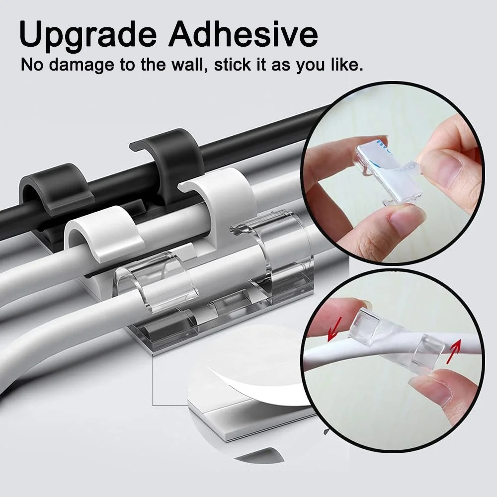 20/40PCS Cable Organizer Clips - Tippet Line ulasan dan harga
